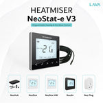 Heatmiser NeoStat-E V3 Electric Heating Thermostat - Black Heatmiser - Product Overview