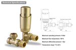 NO - Kartell BR-TRV301A Design Twin Pack TRV Brushed Brass Angled Kartell
