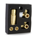 LavaTherm TRV Brushed Brass Thermostatic Radiator Valves - Corner LavaTherm - Side Profile