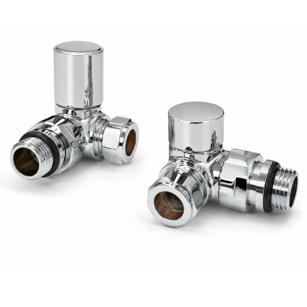 LavaTap Chrome Towel Rail Valve Pair Corner 15 mm x 1/2 Inch BSP Lava