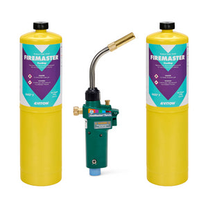 FireMaster 3 Blow Torch Kit with Firemaster 3 Torch and 2 x Mapp Gas Cylinders
