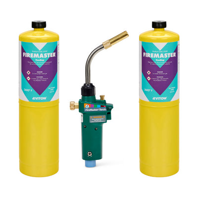 FireMaster 3 Blow Torch Kit with Firemaster 3 Torch and 2 x Mapp Gas Cylinders