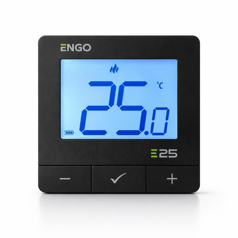 ENGO E25 Smart Thermostat Kit Zigbee Radiator Control Black ENGO - Rear View