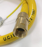 Salvus 1/2 Inch Caterhose Yellow Gas hose 1 Metre Salvus - Side Profile
