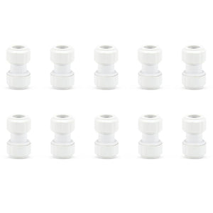 LavaPlumb 15mm Pushfit Coupler White 10 Pack