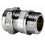 15mm x 0.5 Inch Chrome Compression Straight Connector Male Iron Thread Lava Wholesale