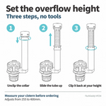 FlushDaddy NP254 Toilet Dual Flush Valve 1.5 Inch and 2 Inch Universal Push Button LavaTap