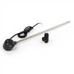 Dual Fuel Kit Thermostatic 600W Towel Rail Heating Element - Black Lava Wholesale - Technical View