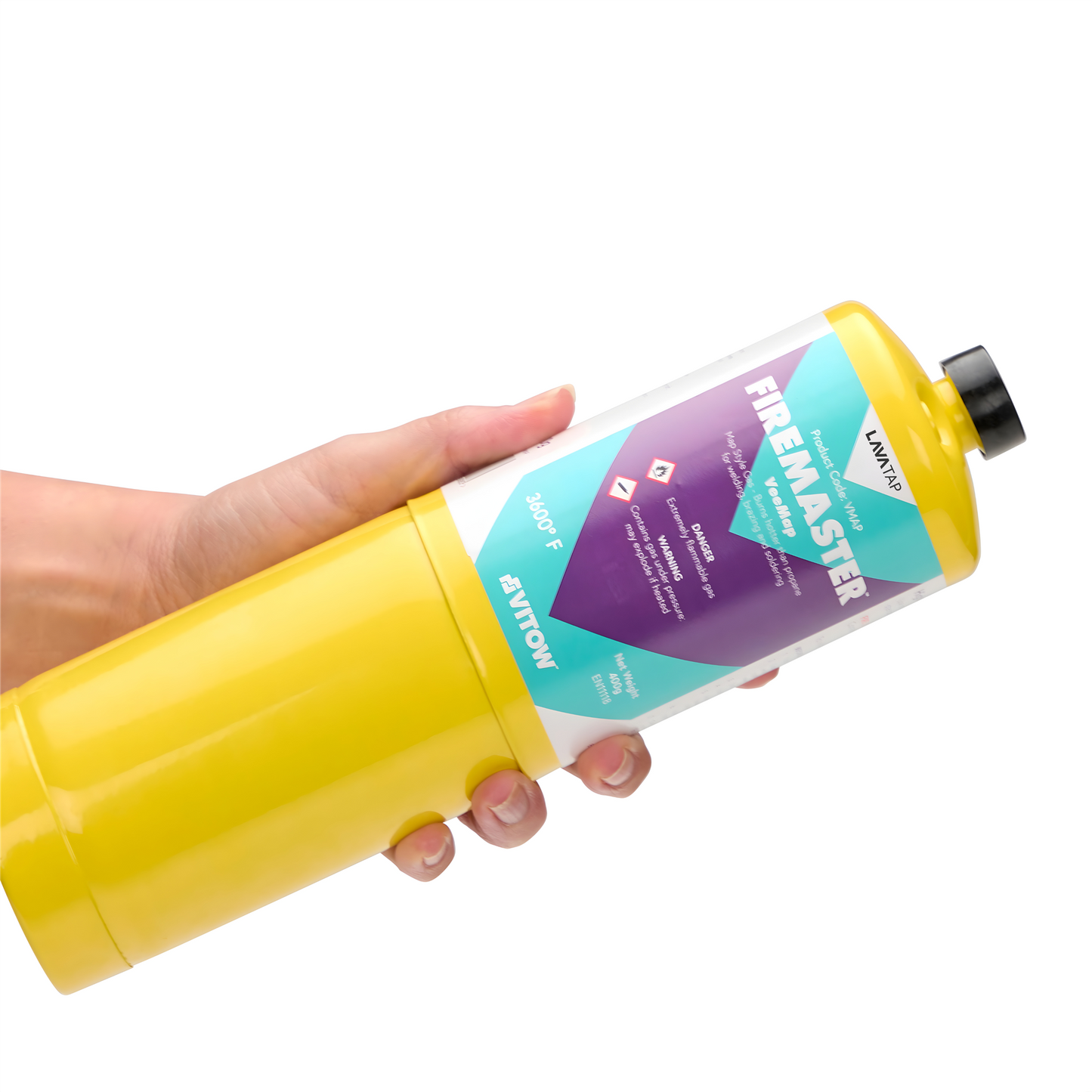 Firemaster Mapp Gas 400g Cylinder x 24 Firemaster - Close Up Detail