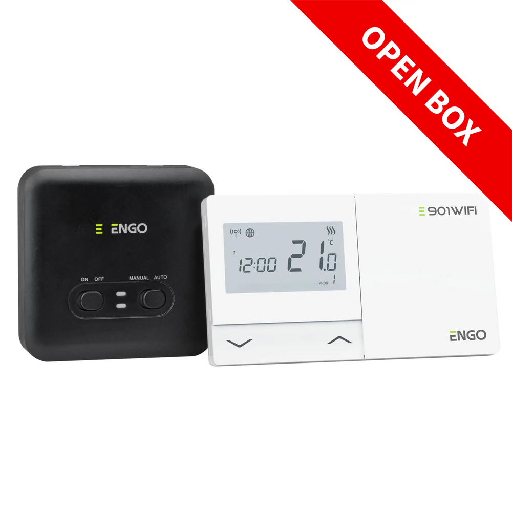 OPENBOX - ENGO E901WIFI Wireless Smart Thermostat 7 Day Programmable Wifi Smart Heating  Alexa Google ENGO Smart App ENGO