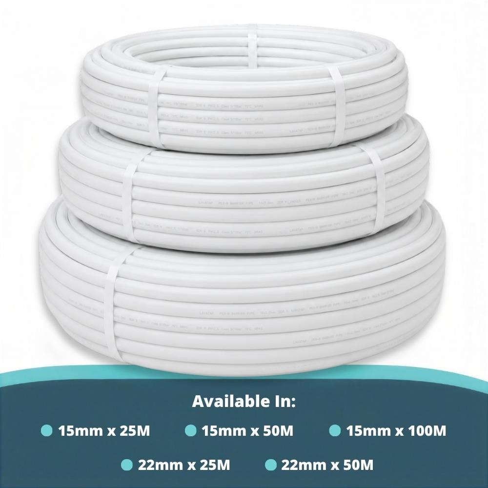 LavaTap 22mm PEX barrier pipe, white, 25m coil – view 8