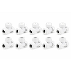 LavaPlumb 15mm Pushfit Tee White 10 Pack