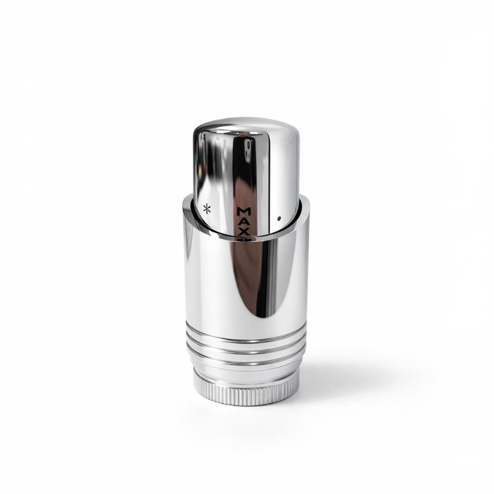 LavaTherm Chrome Thermostatic Radiator Valve TRV Head M30 x 1.5 - 4 Pack LavaTherm - Side Profile