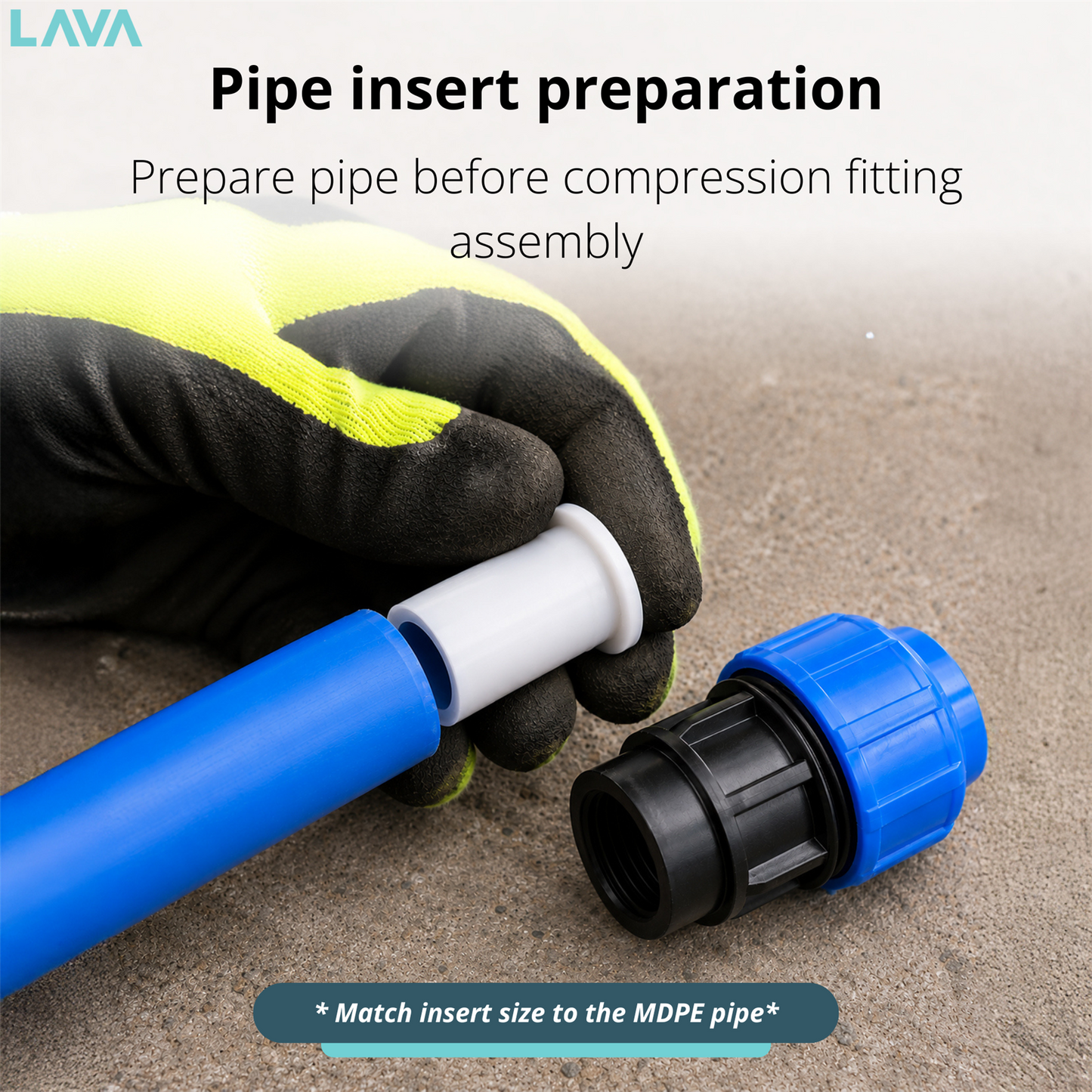 LavaTap 25mm MDPE Pipe Blue 100m Roll LavaTap