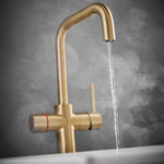 LavaTap Brass 3-in-1 Square D Neck Boiling Water Tap (Tap Only) LavaTap - Rear View