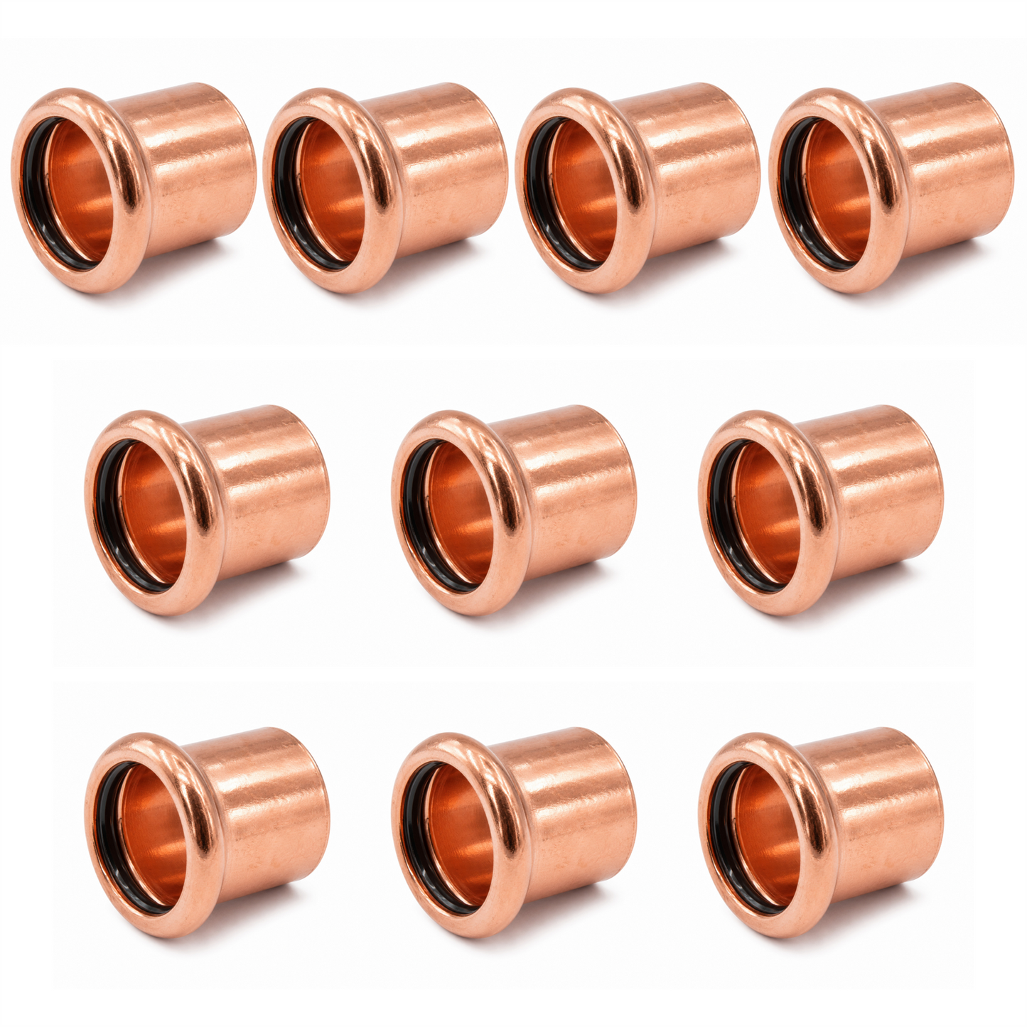 LavaPlumb Copper Pressfit Stop End - 28mm - 10 Pack LavaPlumb