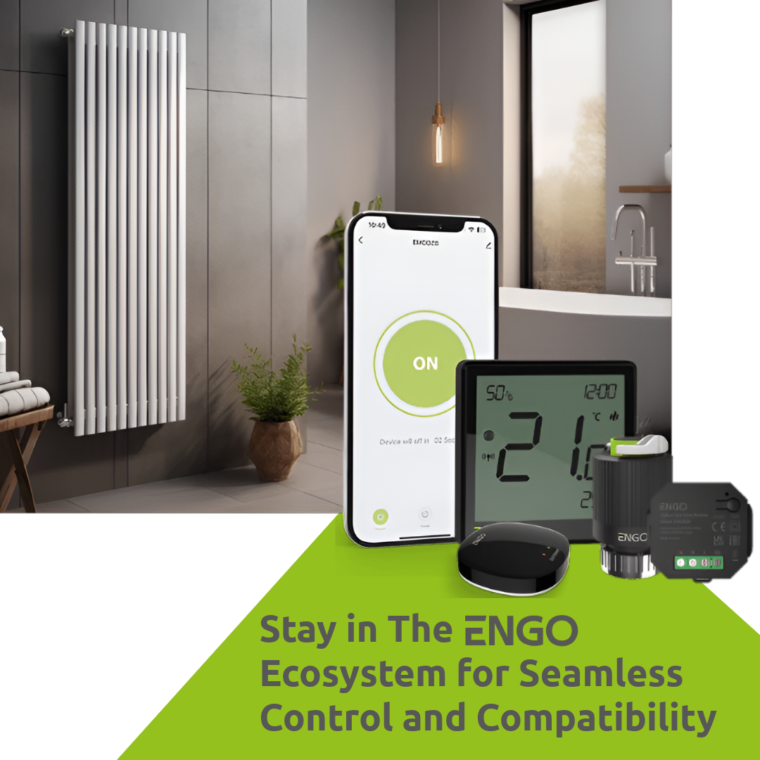ENGO E40-230B Zigbee Wired Programmable Thermostat - Black ENGO Controls - In Use