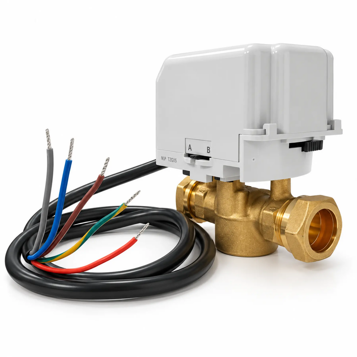 Drayton 27100 2-port motorised zone valve, 22mm, complete with valve body and actuator