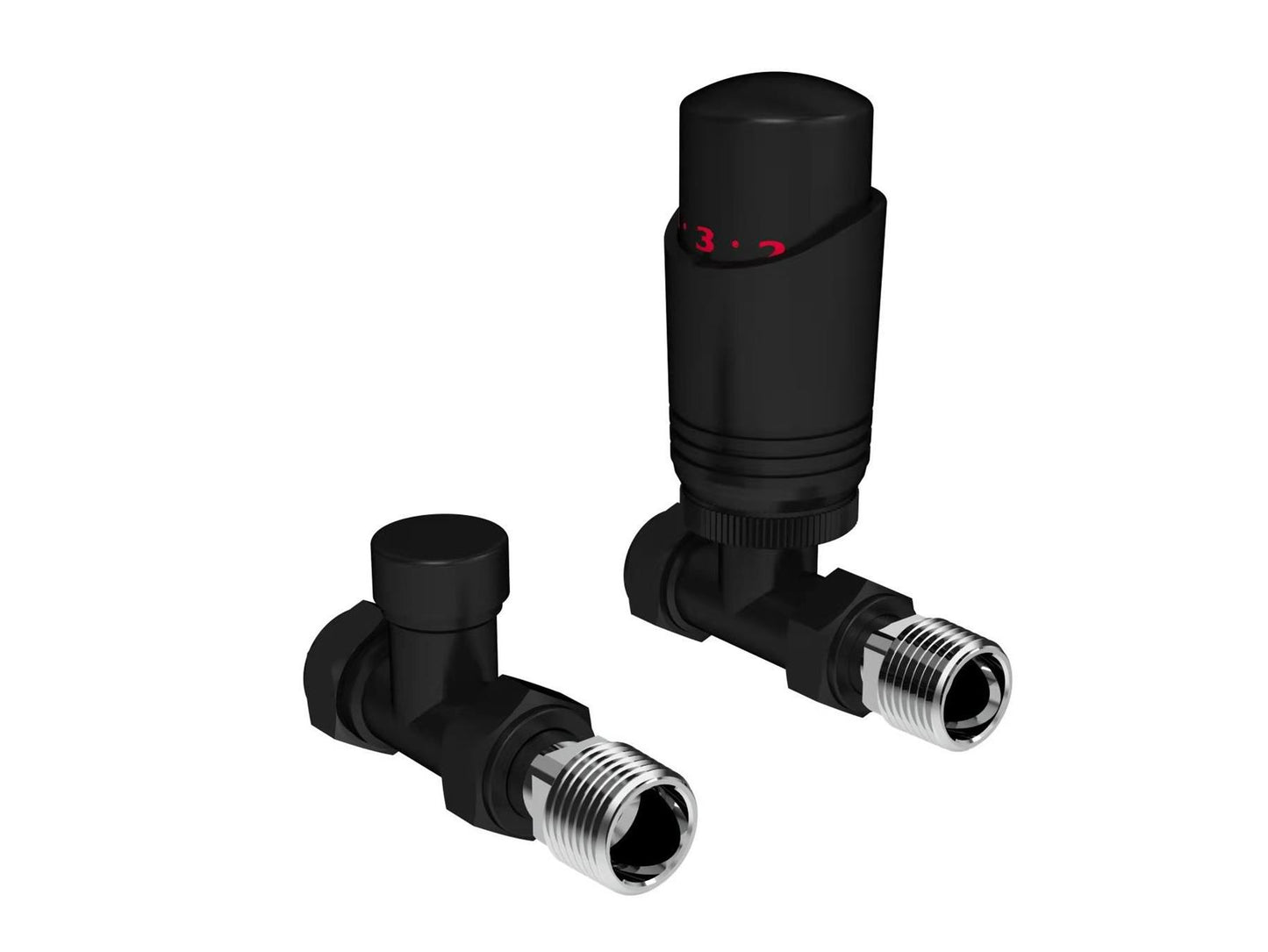 LavaTherm TRV Black Thermostatic Radiator Valve - Straight LavaTherm - Product Overview